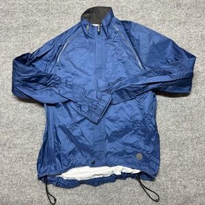 Novara Cycling Windshirt Jacket Mens Small Blue Nylon Reflective Pockets Bike